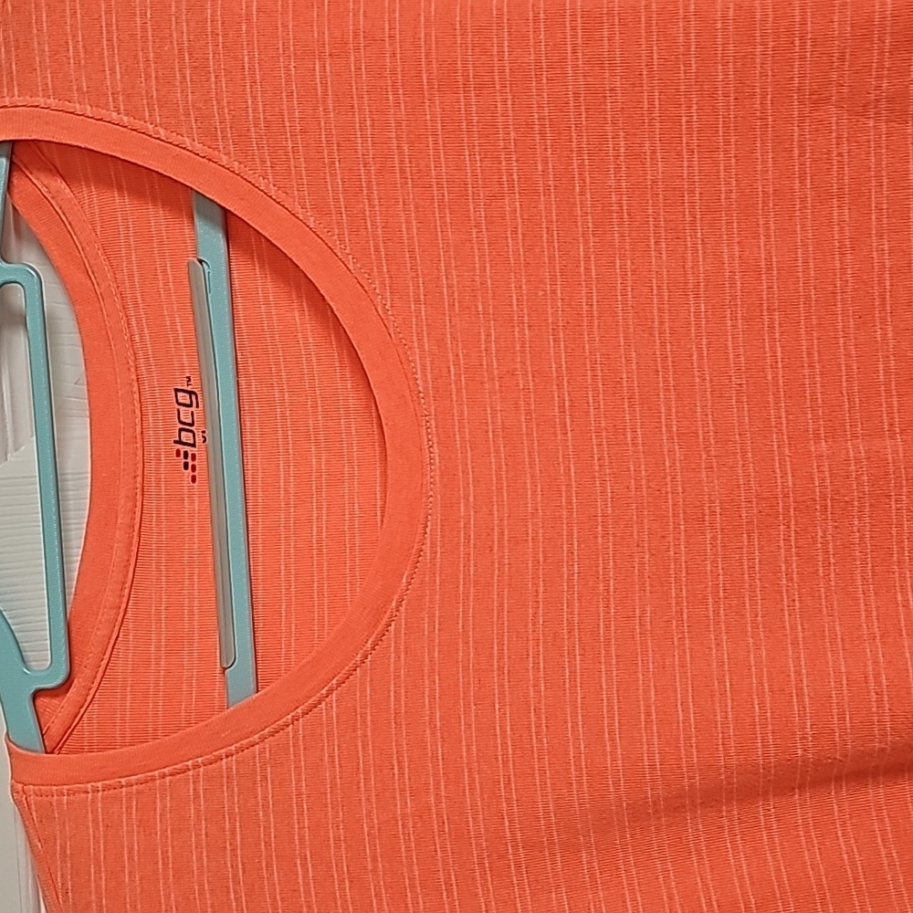 bcg neon orange with white stripes, short- sleeve t-shirt Size XL - Picture 8 of 11